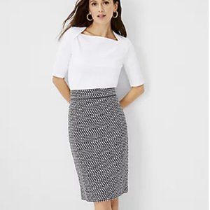 Ann Taylor Envelope Neck White Top - Medium